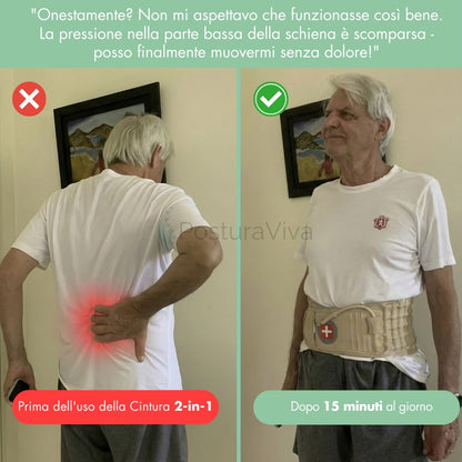 Cintura Lombare 2-in-1 ErgoCompress™ Decompressione & Sollievo dal Dolore