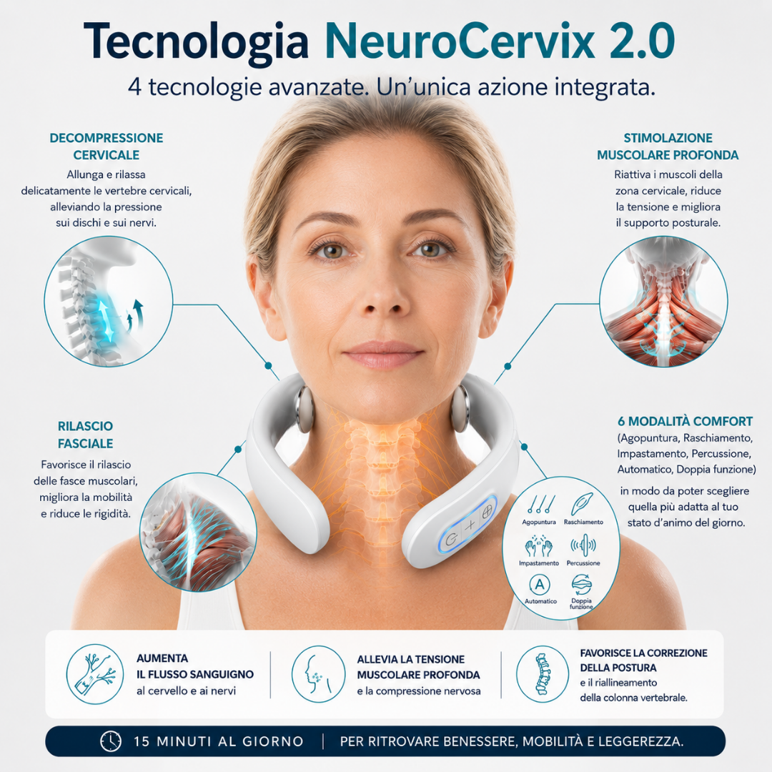 ErgoCervical Pro™ Allevia il Dolore Cervicale e Riduce la Tensione Muscolare