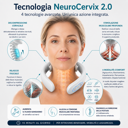ErgoCervical Pro™ Allevia il Dolore Cervicale e Riduce la Tensione Muscolare