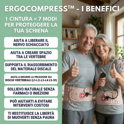 Cintura Lombare 2-in-1 ErgoCompress™ Decompressione & Sollievo dal Dolore